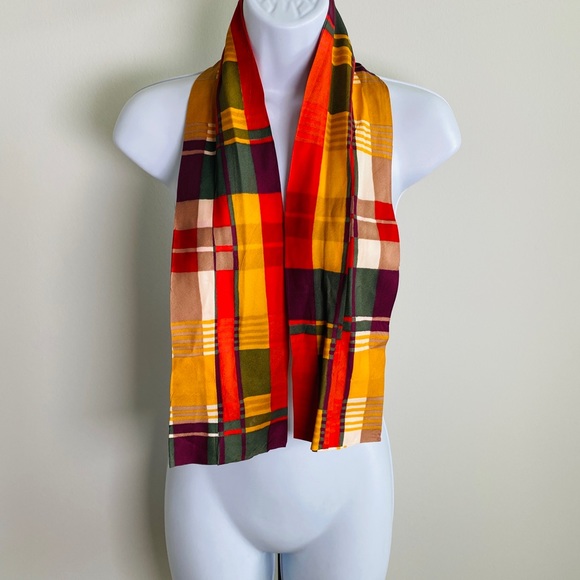 Beautiful Unisex Vintage Plaid Sash Style Scarf - Picture 2 of 9